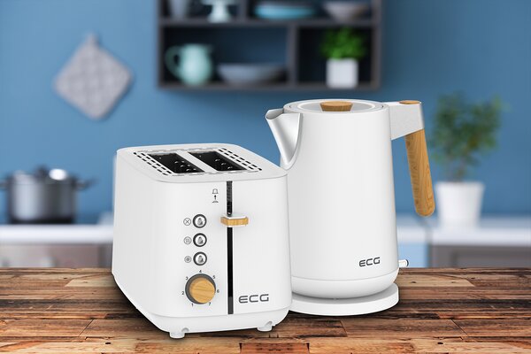 ECG ST 2768 toster Timber White