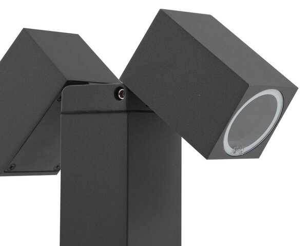Słupek oświetleniowy Othil Lindby, możliwość ściemniania, aluminiowy / szary / cynkowy, aluminium, nowoczesny