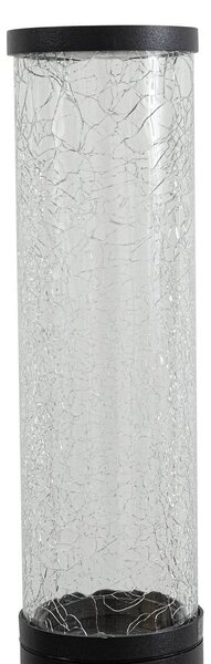 Słupek oświetleniowy Gavros Lindby, możliwość ściemniania, czarny, aluminium, nowoczesny