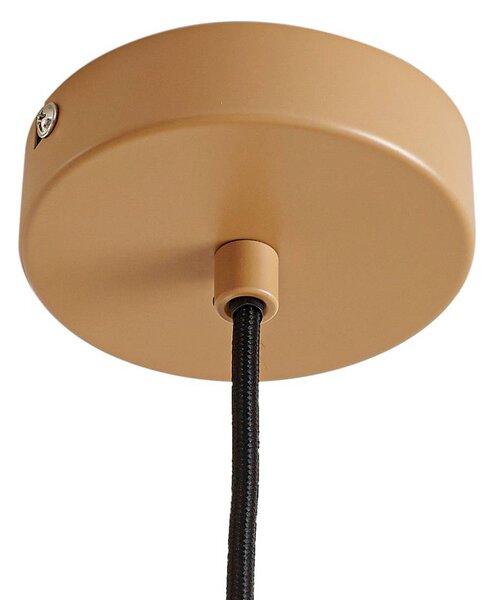 Lampa wisząca Caliva Lindby, kremowy / amber, salon / jadalnia, tkanina / materiał / jedwab, nowoczesny