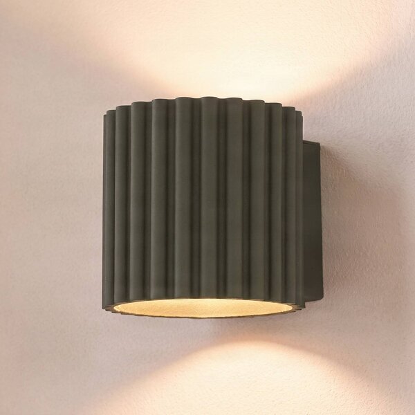 Kinkiet Aura SOLLUX LIGHTING, możliwość ściemniania, zielony, przedpokój, aluminium, nowoczesny