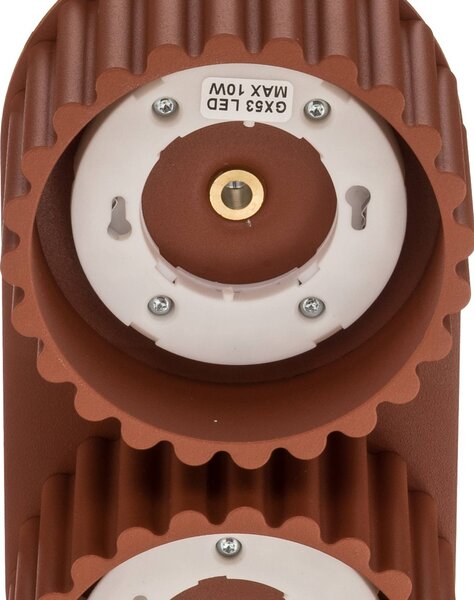 Lampa sufitowa Aura 2 SOLLUX LIGHTING, możliwość ściemniania, terracotta, przedpokój, aluminium, nowoczesny