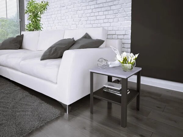 Stolik kawowy w stylu loft czarny + beton T1-B15