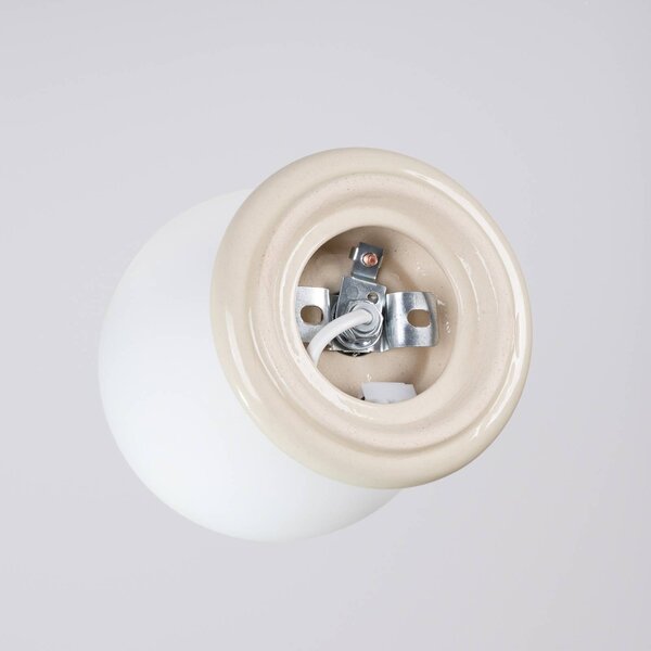 Lampa sufitowa Zori SOLLUX LIGHTING, możliwość ściemniania, biały / opal, łazienka, szkło, nowoczesny