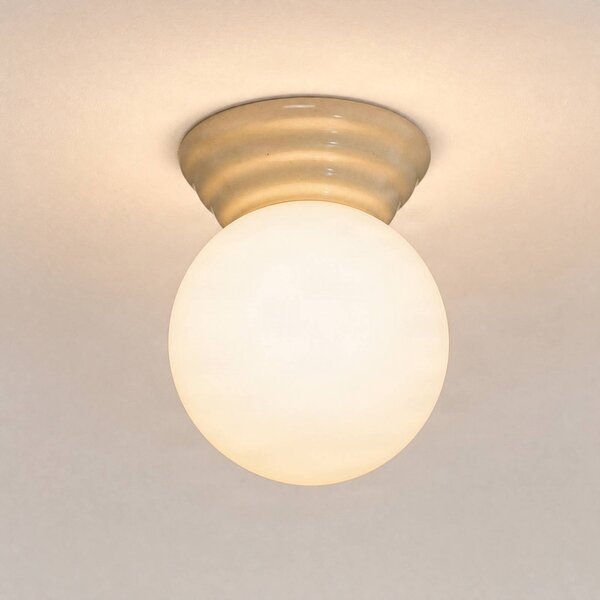 Lampa sufitowa Zori SOLLUX LIGHTING, możliwość ściemniania, biały / opal, łazienka, szkło, nowoczesny