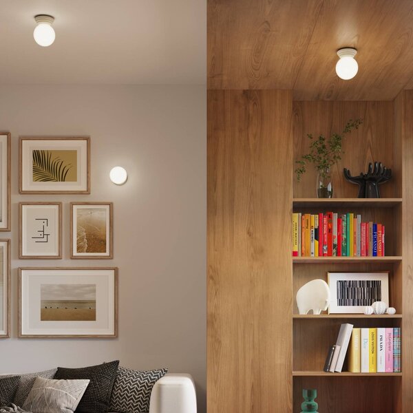 Lampa sufitowa Zori SOLLUX LIGHTING, możliwość ściemniania, biały / opal, łazienka, szkło, nowoczesny