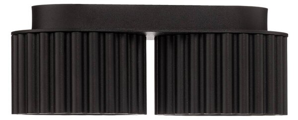 Lampa sufitowa Aura 2 SOLLUX LIGHTING, możliwość ściemniania, czarny, przedpokój, aluminium, nowoczesny