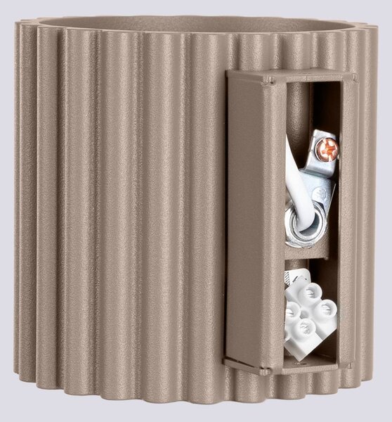 Kinkiet Aura SOLLUX LIGHTING, możliwość ściemniania, aluminiowy / szary / cynkowy, przedpokój, aluminium, nowoczesny