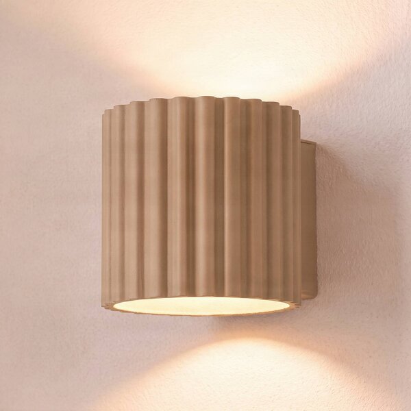Kinkiet Aura SOLLUX LIGHTING, możliwość ściemniania, aluminiowy / szary / cynkowy, przedpokój, aluminium, nowoczesny