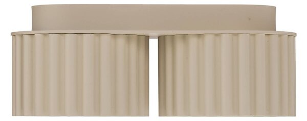 Lampa sufitowa Aura 2 SOLLUX LIGHTING, możliwość ściemniania, kremowy / amber, przedpokój, aluminium, nowoczesny