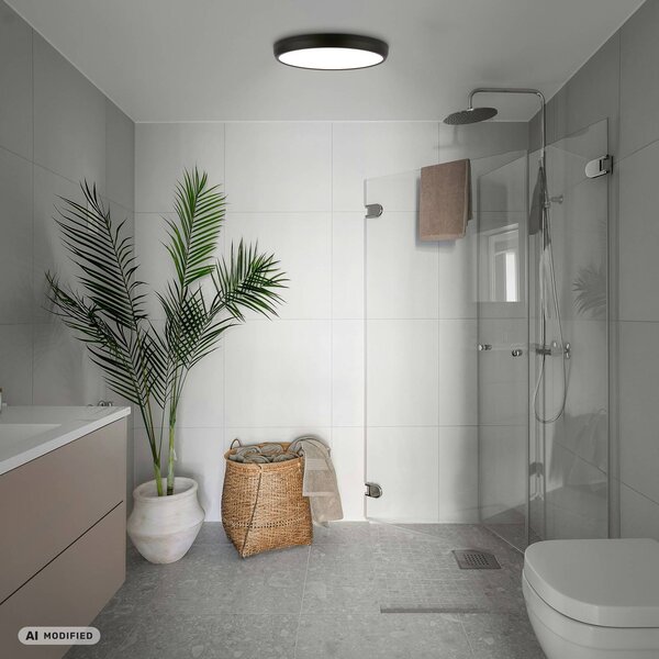 Briloner Lampa sufitowa Navaro, czarny, przedpokój, metal, nowoczesny