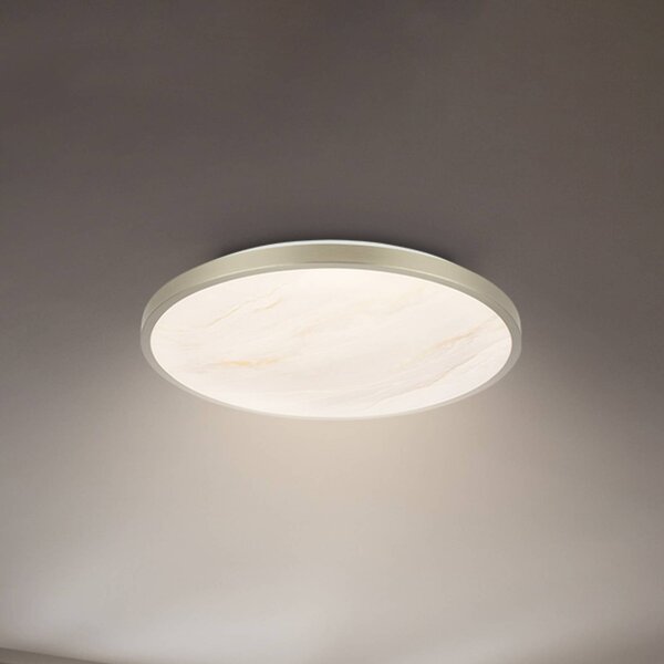 Briloner Lampa sufitowa LED Competo, kremowy / amber, biuro, tworzywo sztuczne, nowoczesny