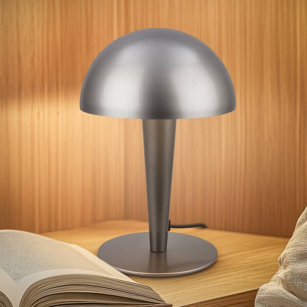 Briloner Lampa stołowa Wanda, aluminiowy / szary / cynkowy, przedpokój, metal, nowoczesny