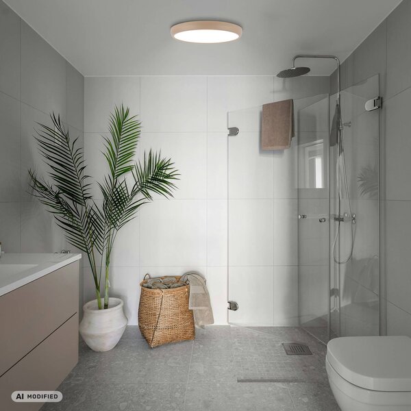 Briloner Lampa sufitowa Navaro, kremowy / amber, przedpokój, metal, nowoczesny