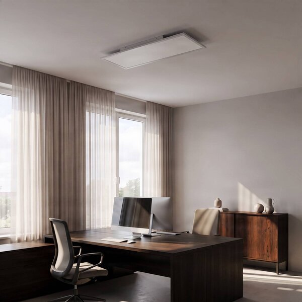 Lampa sufitowa LED Quais Lindby, biały / opal, kuchnia, aluminium, nowoczesny