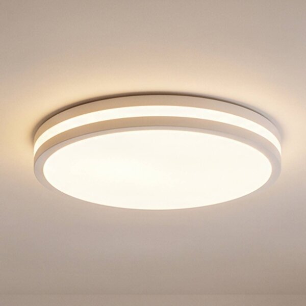 Lampa sufitowa LED Arnim Lindby, możliwość ściemniania, biały / opal, łazienka, tworzywo sztuczne, nowoczesny
