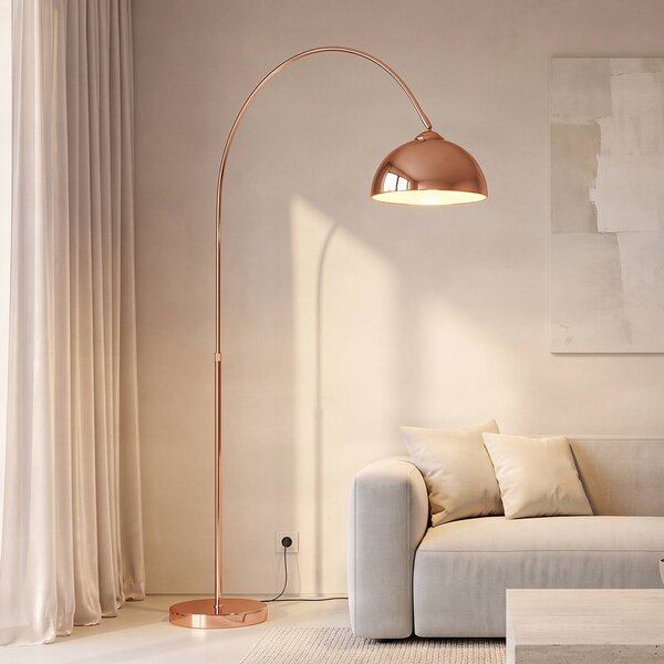 Lampa łukowa - lampa stojąca Lennart Lindby, miedziany, salon / jadalnia, metal, nowoczesny
