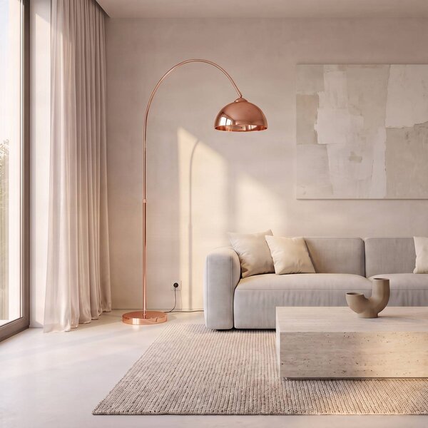 Lampa łukowa - lampa stojąca Lennart Lindby, miedziany, salon / jadalnia, metal, nowoczesny