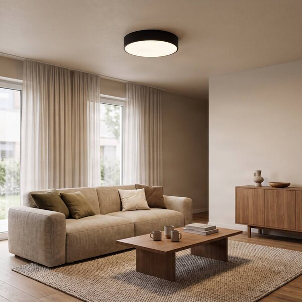 Lampa sufitowa Cleo TEMAR LIGHTING, możliwość ściemniania, czarny, salon / jadalnia, nowoczesny