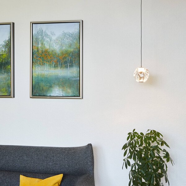 LOOM DESIGN Lampa wisząca Ice Ball, możliwość ściemniania, chromowy / srebrny, salon / jadalnia, tworzywo sztuczne, nowoczesny