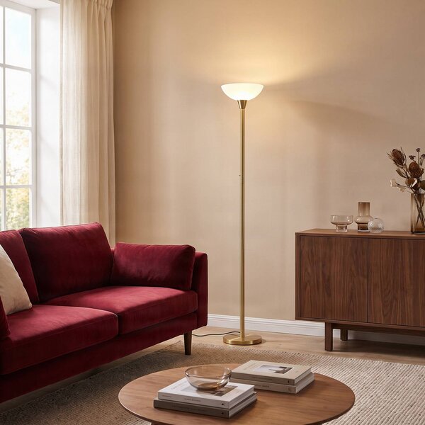 Lampa stojąca Ignacia Lindby, mosiężny / złoty, salon / jadalnia, metal, nowoczesny