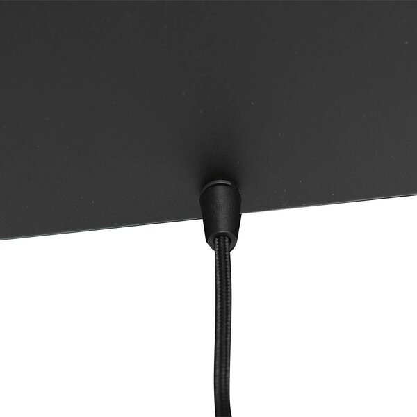 Steinhauer Lampa wisząca szklana Reflexion, możliwość ściemniania, czarny, salon / jadalnia, szkło