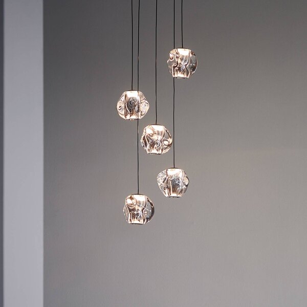 LOOM DESIGN Lampa wisząca Ice Ball, możliwość ściemniania, chromowy / srebrny, salon / jadalnia, tworzywo sztuczne, nowoczesny