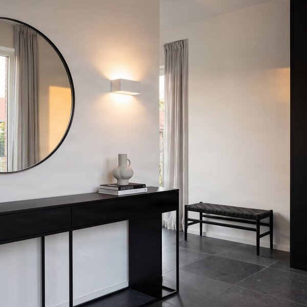 Kinkiet LED Karam Arcchio, biały / opal, salon / jadalnia, aluminium, nowoczesny