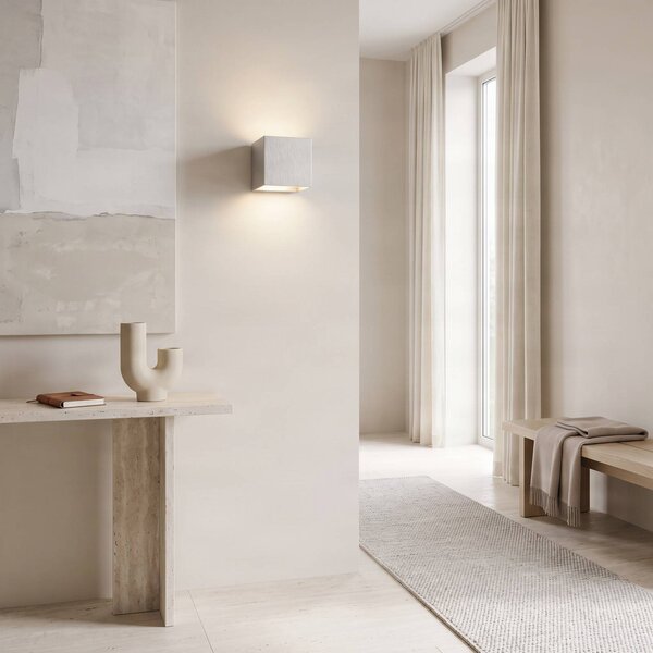 Kinkiet Zuzana Arcchio, możliwość ściemniania, aluminiowy / szary / cynkowy, salon / jadalnia, aluminium, nowoczesny
