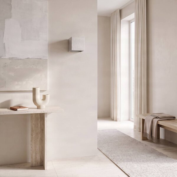 Kinkiet Zuzana Arcchio, możliwość ściemniania, aluminiowy / szary / cynkowy, salon / jadalnia, aluminium, nowoczesny