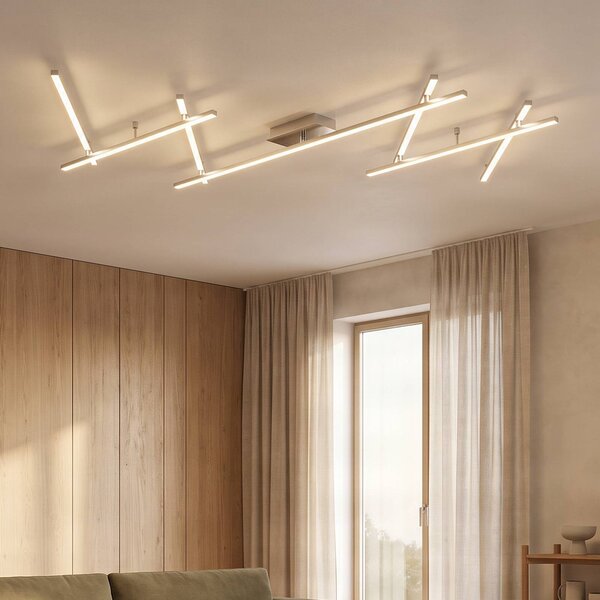Lampa sufitowa LED Kerem Lindby, możliwość ściemniania, aluminiowy / szary / cynkowy, salon / jadalnia, metal, nowoczesny