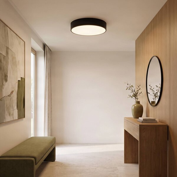Plafon z czujnikiem ruchu Cleo 400 TEMAR LIGHTING, czarny, salon / jadalnia, metal, nowoczesny