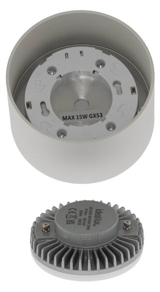 Ideal lux Ideal Lux downlight Spike Round, biały, aluminium, Ø 10 cm Round, biały / opal, salon / jadalnia, aluminium, nowoczesny
