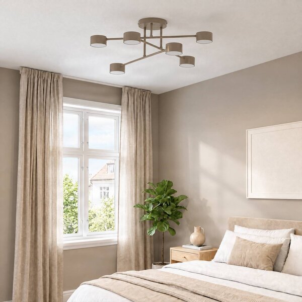 Lampa sufitowa HALO EMIBIG LIGHTING, możliwość ściemniania, kremowy / amber, salon / jadalnia, metal, nowoczesny