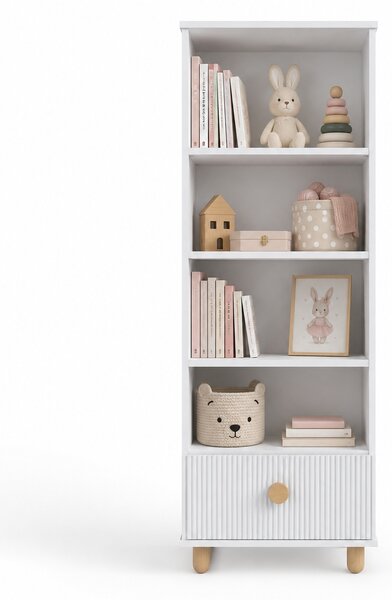 Zestaw mebli młodzieżowych Cozy LOFT Junior biały - szafa, regał, komoda, biurko