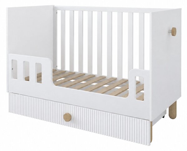Zestaw mebli niemowlęcych Cozy LOFT Baby biały – łóżeczko, komoda, szafa, szafka