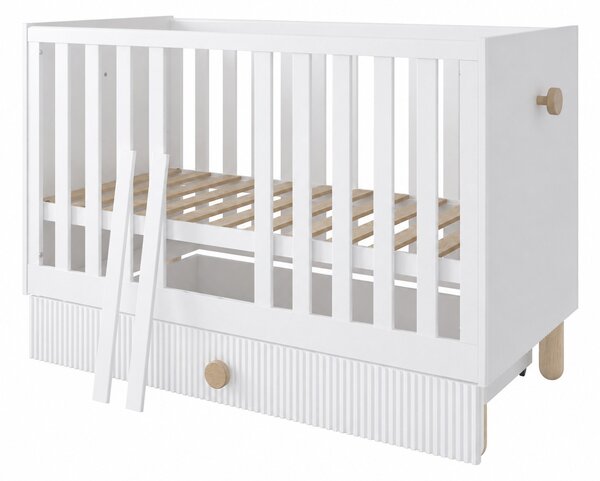 Zestaw mebli niemowlęcych Cozy LOFT Baby biały - szafa, regał, komoda, łóżeczko, szafka nocna