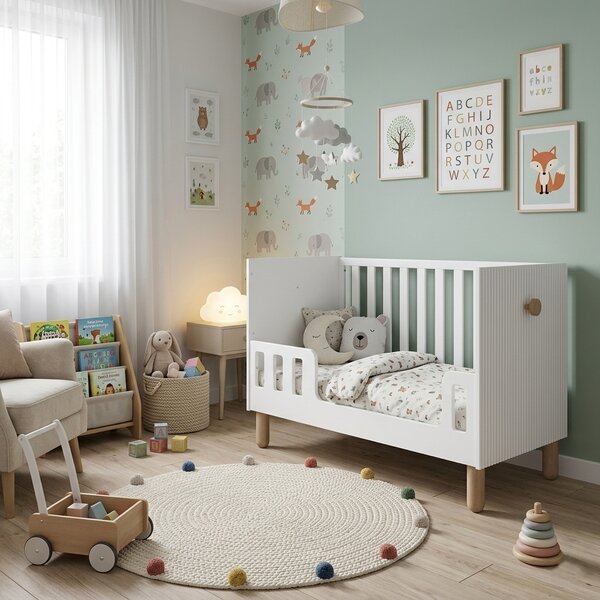 Łóżeczko 2w1 Cozy LOFT - Białe