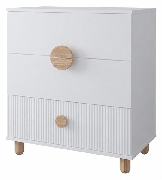Zestaw mebli młodzieżowych Cozy LOFT Young biały - Łóżko 200x120, szafa, regał, komoda, biurko