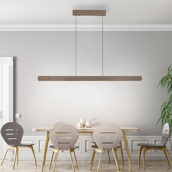 Paul Neuhaus Lampa wisząca Adriana, możliwość ściemniania, brązowy / rdzawy, salon / jadalnia, aluminium, nowoczesny