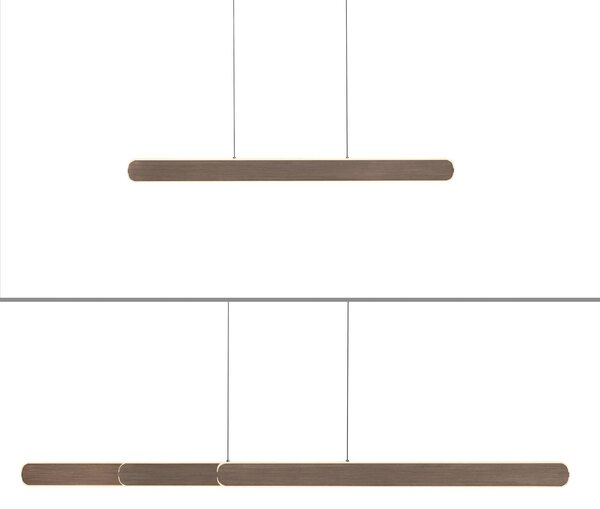 Paul Neuhaus Lampa wisząca Adriana, możliwość ściemniania, brązowy / rdzawy, salon / jadalnia, aluminium, nowoczesny