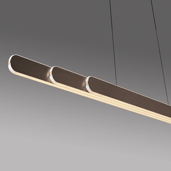 Paul Neuhaus Lampa wisząca Adriana, możliwość ściemniania, brązowy / rdzawy, salon / jadalnia, aluminium, nowoczesny