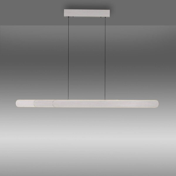 Paul Neuhaus Lampa wisząca Adriana, możliwość ściemniania, aluminiowy / szary / cynkowy, salon / jadalnia, aluminium, nowoczesny