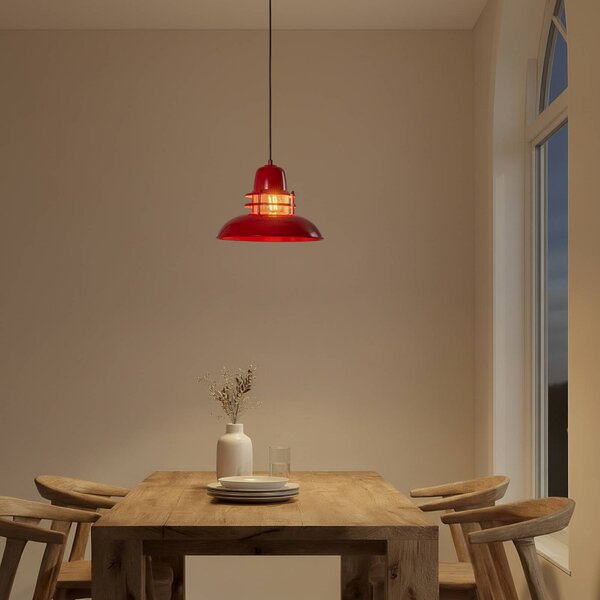Lampa wisząca Lorenz ROYALTECH, możliwość ściemniania, czerwony, salon / jadalnia, metal, vintage