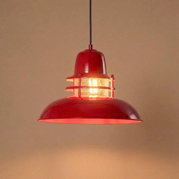 Lampa wisząca Lorenz ROYALTECH, możliwość ściemniania, czerwony, salon / jadalnia, metal, vintage