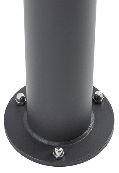 Lucande Lampa zewnętrzna LED Lynel, antracyt, wysokość 200 cm, IP54 Lynel, czarny, aluminium, nowoczesny