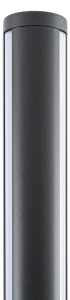 Lucande Lampa zewnętrzna LED Lynel, antracyt, wysokość 200 cm, IP54 Lynel, czarny, aluminium, nowoczesny