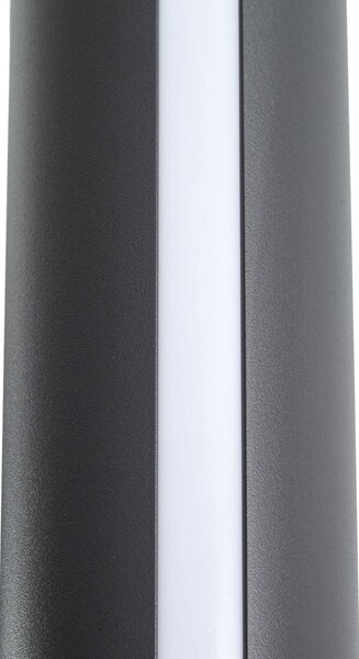 Lucande Lampa zewnętrzna LED Lynel, antracyt, wysokość 200 cm, IP54 Lynel, czarny, aluminium, nowoczesny