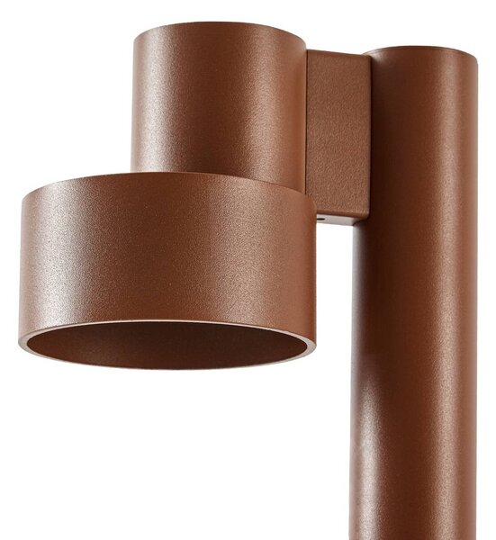 Słupek oświetleniowy LED Lucande Elune, brązowy, IP44, wysokość 77 cm Elune, brązowy / rdzawy, aluminium, nowoczesny