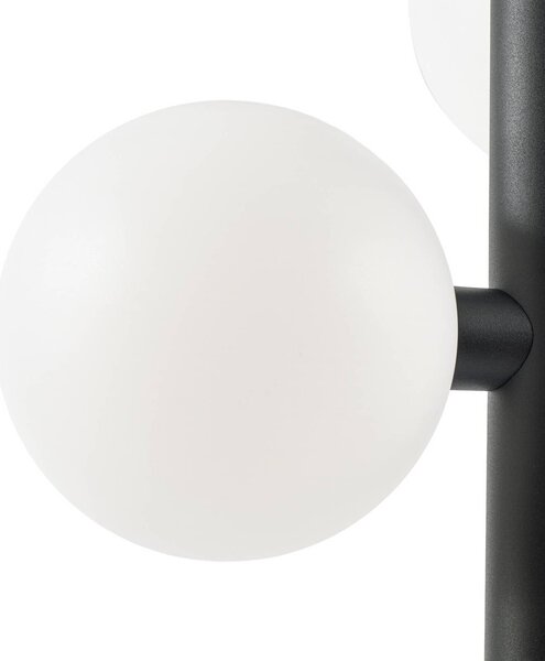 Lampa zewnętrzna LED Lucande Asane, czarna, 3-punktowa, 222 cm, CCT Asane Lucande, możliwość ściemniania, czarny, metal, nowoczesny